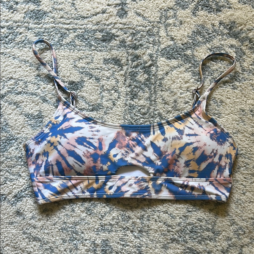 Full Tilt Multicolor Tie-Dye Bikini Top